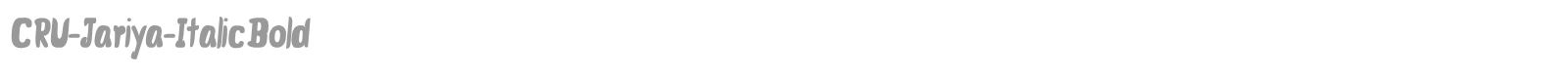 CRU-Jariya-Italic Bold font preview